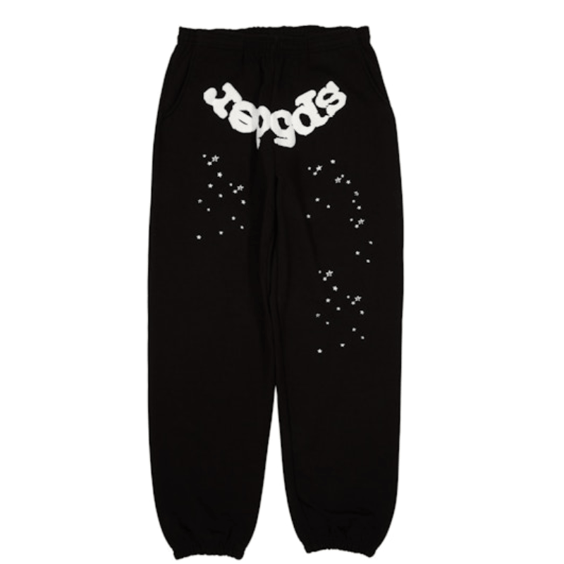 Pantalones-De-Chándal-Negros-Sp5der Pantalones De Chándal Negros Sp5der