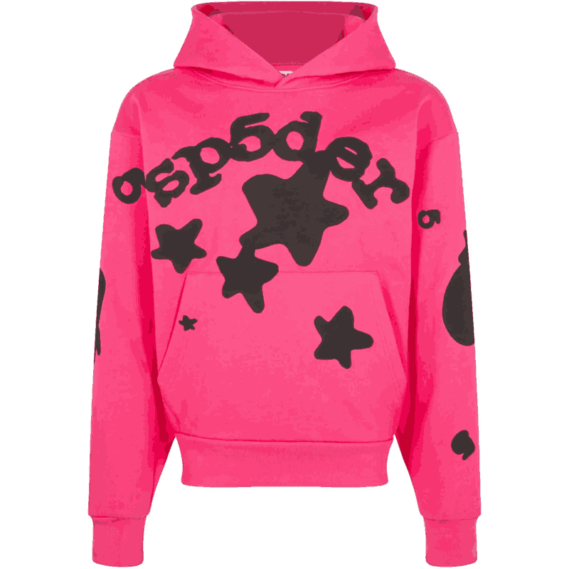 Sp5der-Beluga-FW-24 - Pink-Hoodie Sp5der Beluga FW 24 - Pink Hoodie