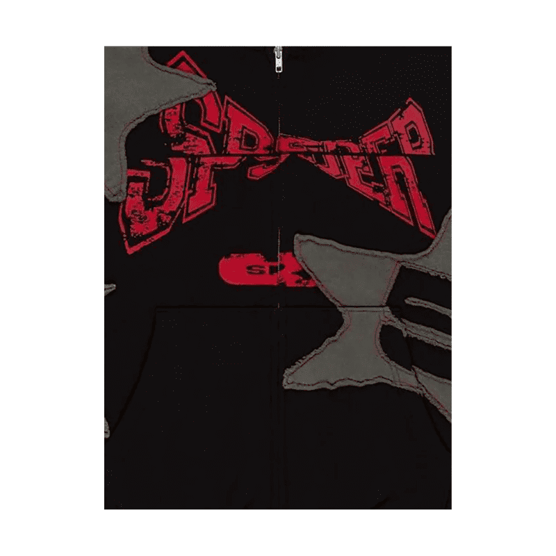 Sp5der Big Star Zip-Up Hoodie Logo