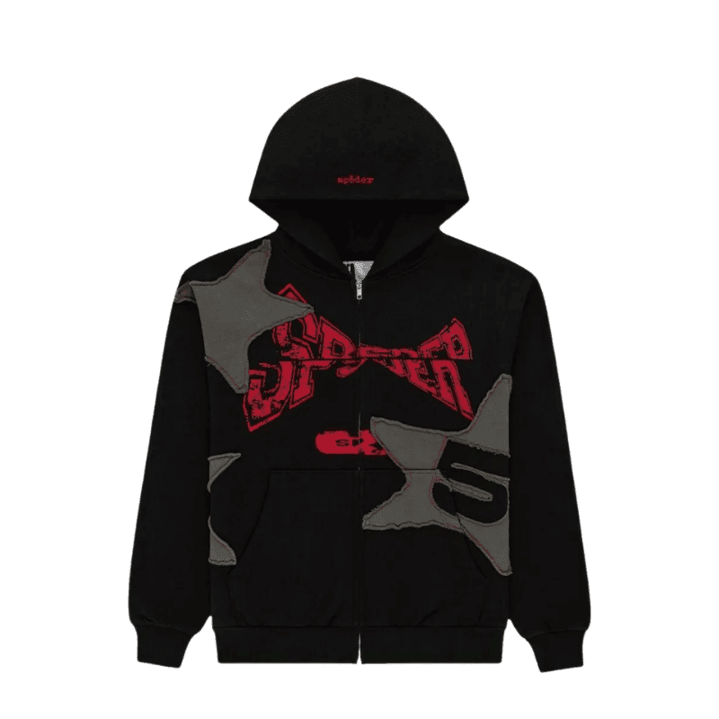 Sp5der Big Star Zip-Up Hoodie