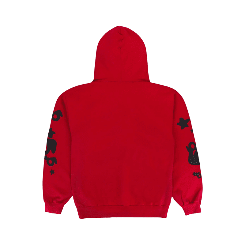 Sp5der Sudadera Beluga Red con Capucha Back