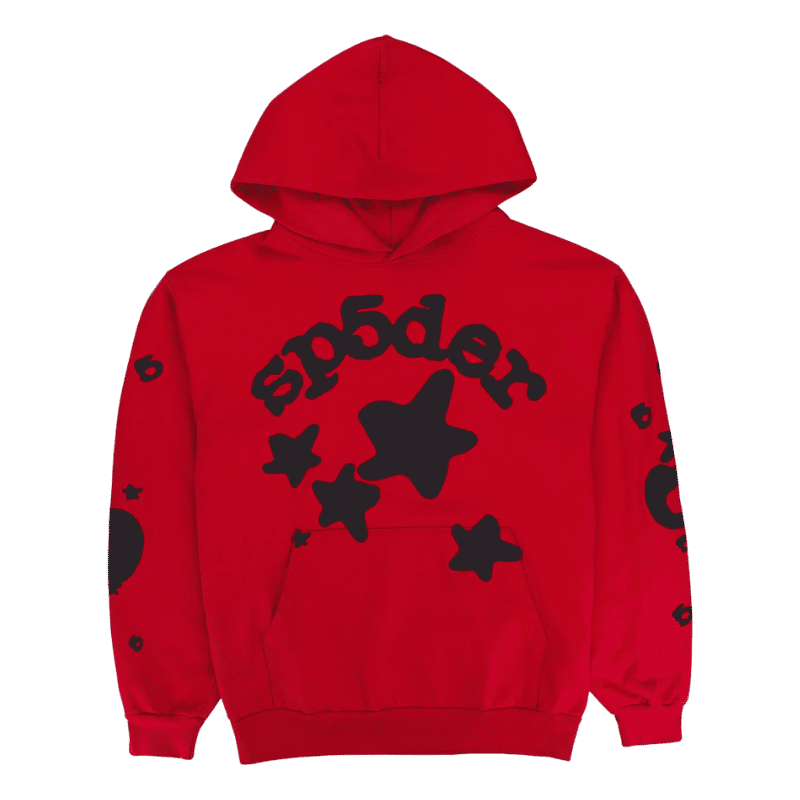 Sp5der Sudadera Beluga Red con Capucha