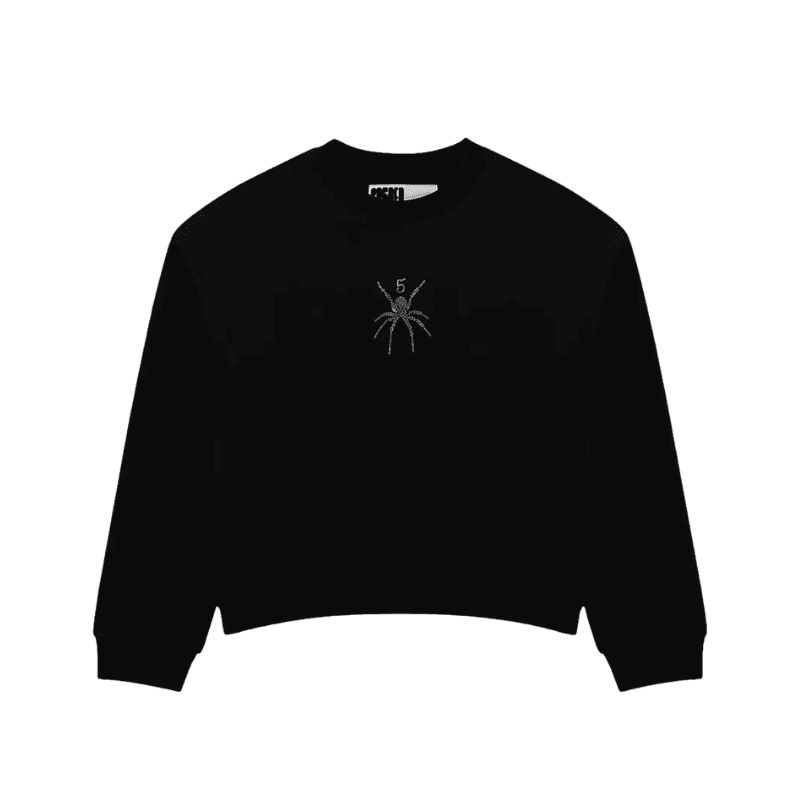 Sp5der-Sudadera-Con-Apliques-De-Strass-Y-Motivo-De-Araña Sp5der Sudadera Con Apliques De Strass Y Motivo De Araña