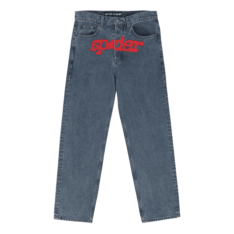 Sp5der Logo-Print Jeans