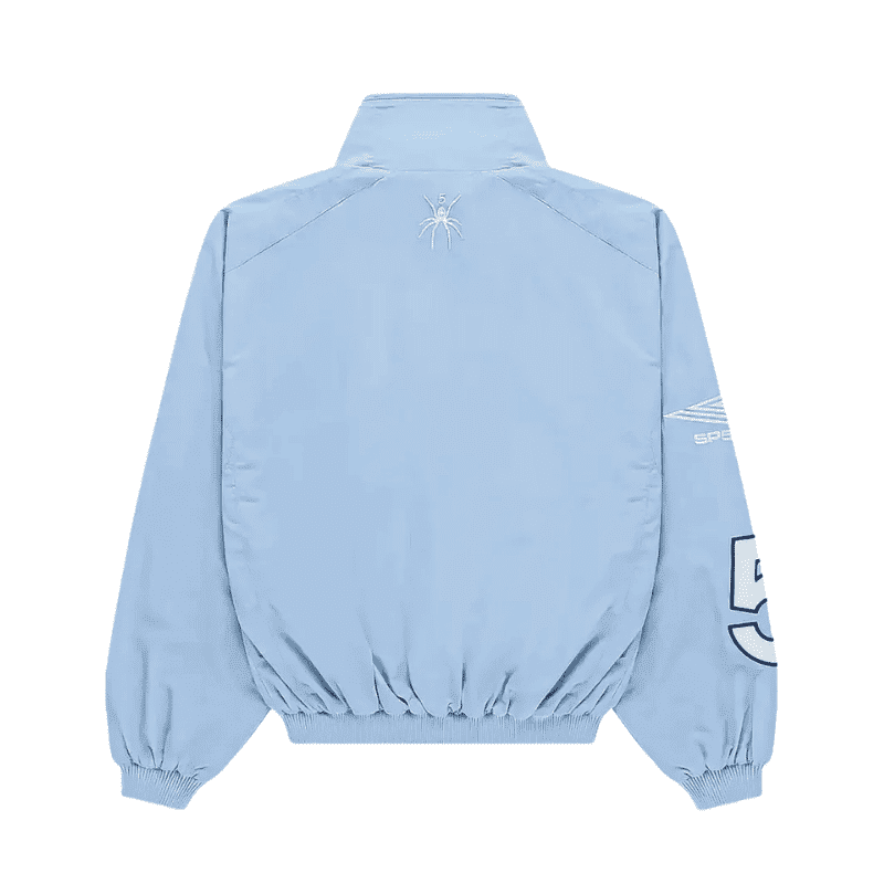 Sp5der Logo-Print Zip-Up Jacket Back
